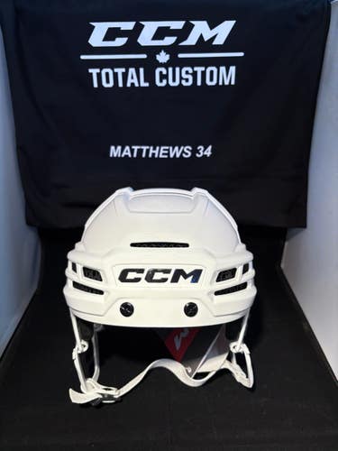 New CCM Tacks X Helmet Pro Stock Auston Matthews - White (CCMPROSTOCKHELMET)