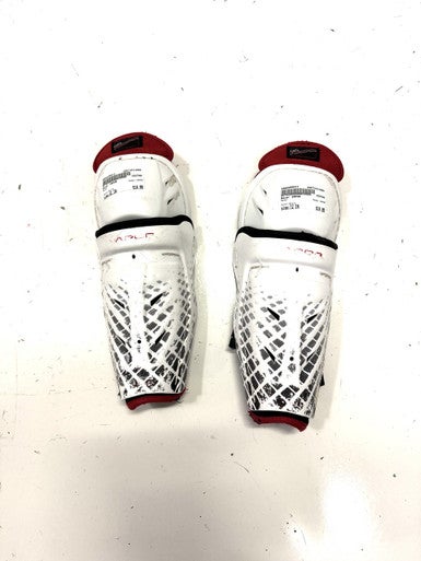 Used Bauer VAPOR Junior Shin Guards White 12" 11860-S000294011