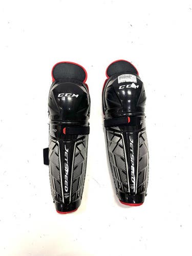 Used CCM JETSPEED FT350 Senior Shin Guards Navy Blue 13" 11860-S000294109