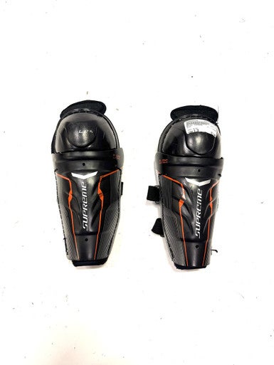 Used Bauer SUPREME Junior Shin Guards Black 8" 11860-S000294124