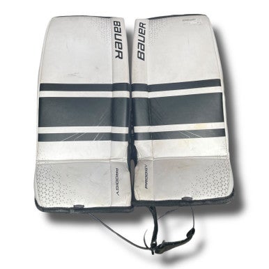 Bauer (Used) White Youth Intermediate 24" Goalie Leg Pads
