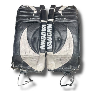 Vaughn (Used) Black Intermediate Senior 35" Goalie Leg Pads