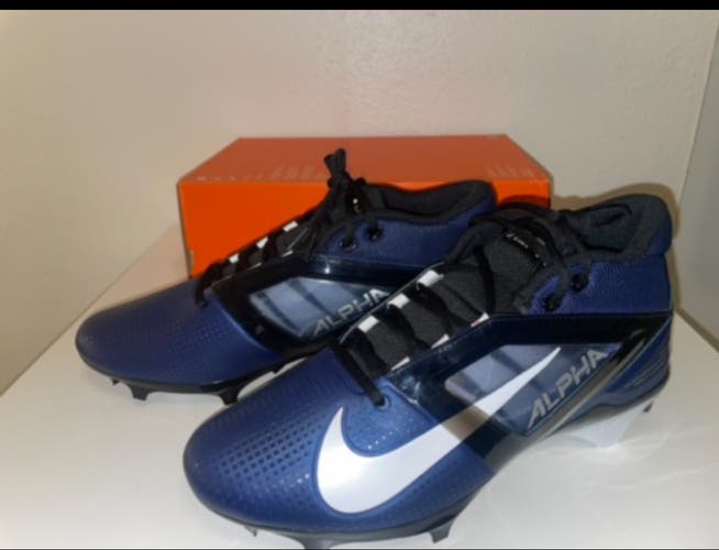 Nike Alpha Menace 4 Pro Football Cleats Navy Blue Men's Size 12 FD7037-401