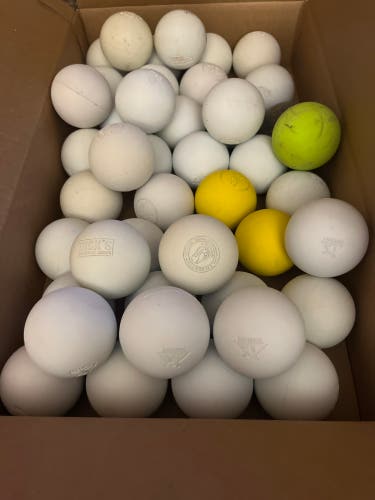 Lot Of 45 Used and New lacrosse balls(mixed)