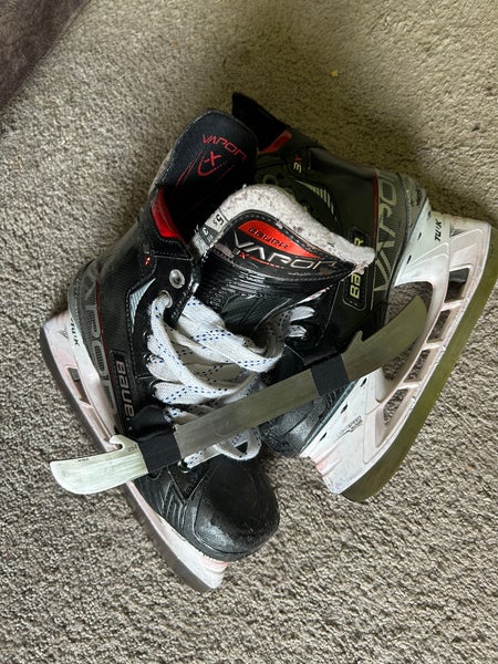 Bauer Vapor 3X Pro Hockey Skates Extra Wide Width Pro Stock Size 5.5 (Used) with Extra Steel