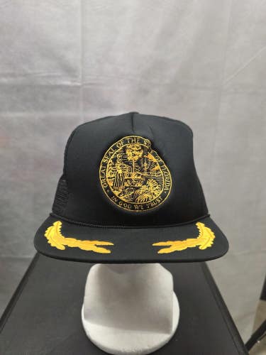 Vintage Great Seal Of The State Of Florida Mesh Snapback Hat