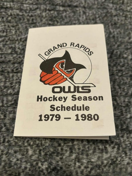 Vintage Grand Rapids Owls International Hockey League (IHL) 1979-1980 Pocket Schedule