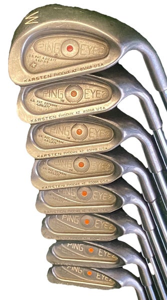 Ping Eye2 Iron Set Orange Dot 3-PW RH Men's Stiff Steel 5i 38" Factory Grips