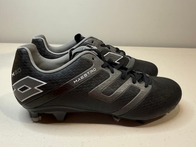 Size 8.5 Men’s Lotto Maestro 700 IV FG Black Soccer Cleats - 214594 1H8