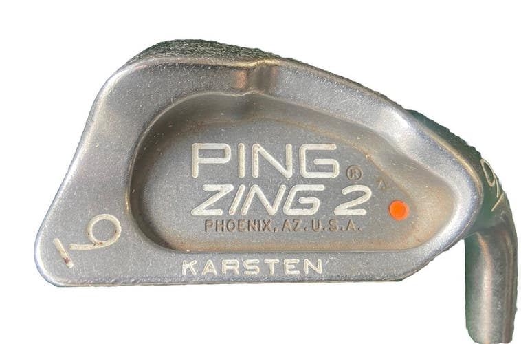Ping Zing2 9 Iron Orange Dot 2* Flat RH Men's JZ Stiff Steel 36" Factory Grip