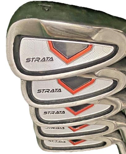 Strata Golf Iron Set 6-PW RH Men Regular Steel 6i 37" Nice Condition Great Grips