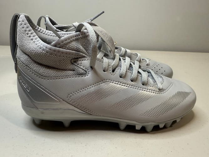 Size 4Y Youth Adidas Adizero Impact. 2 Football Cleats Silver Metallic