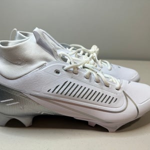 Size 12 Men’s Nike Vapor Edge Pro 360 2 White Metallic Silver Cleats