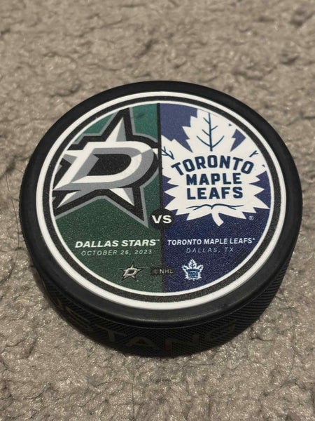 Dallas Stars vs Toronto Maple Leafs NHL Official Match Up Hockey Puck