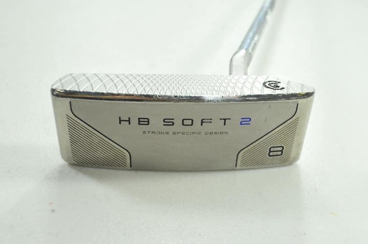 Cleveland HB Soft 2 Black 8S 35" Putter Right Slight Arc Steel # 196077