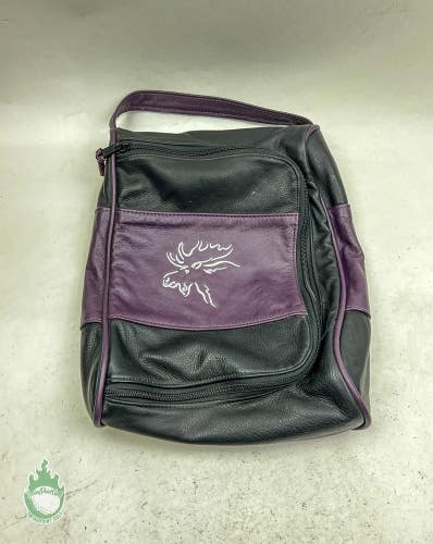 Pre-Owned Links & Kings Premium Leather Golf Shoe Travel Bag