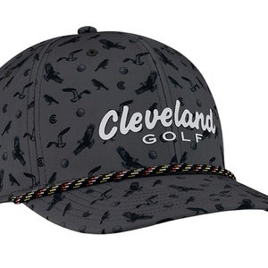 NEW Cleveland Golf Pattern Rope Grey Adjustable Snapback Golf Hat/Cap