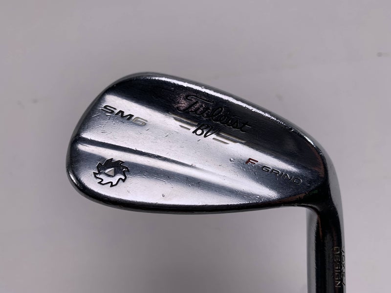 Titleist Vokey SM6 Tour Chrome Gap Wedge GW 50* 8 F-Grind Wedge Steel Mens RH