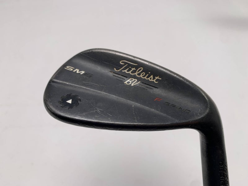 Titleist Vokey SM6 Jet Black Wedge 50* 8 Bounce F-Grind Wedge Steel Mens RH