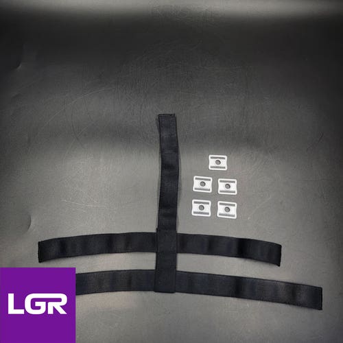 Harness Strap Buckle BLACK Set for Goalie Mask and Backplate - LGR LeGARDIEN Brand