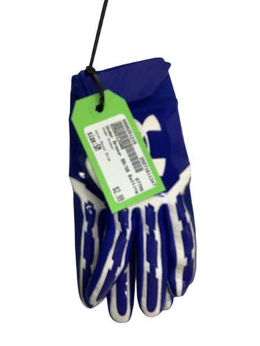 Used Under Armour BB/SB Batting Gloves Royal Blue SM 11347-S000251215