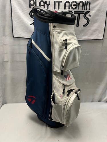 Used Taylormade 14 WAY CART BAG Mens Cart Bag White/Red/Navy 11490-S000263592