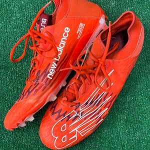 Orange Men's Size M 12.0 (W 13.0) Adult New Balance Burn X2 Low Low Top Footwear Molded Cleats (Used