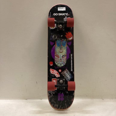 Used BUFONI CHECKERED SKATEBOARD Complete Skateboard Black 8 3/4" 11725-S000488700