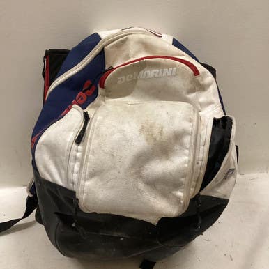 Used Demarini 2 BAT BACKPACK BB/SB Player Backpack White/Red/Navy 11725-S000488673