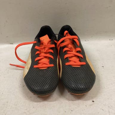 Used Puma Soccer Cleats Black/Orange/White Junior 01.5 11725-S000488639