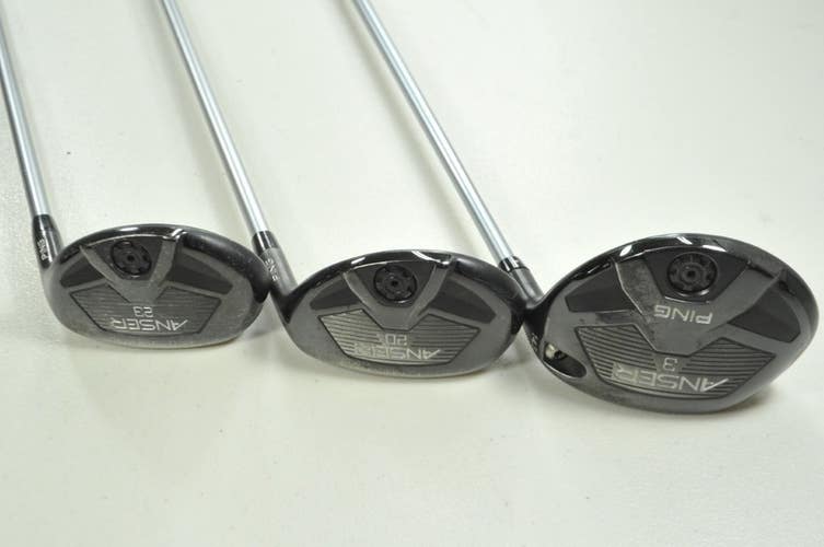 Ping Anser 3-14.5* Fairway Wood, 20* and 23* Hybrids Set Stiff RH TFC800 #199361