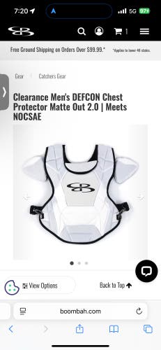 Boombah Catcher's Chest Protector (New)