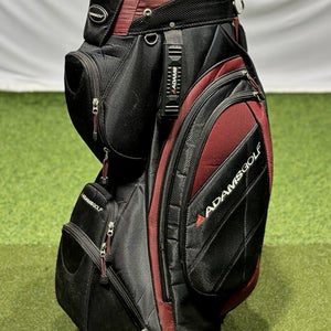 Adams Golf 6-Way Single Strap Golf Cart Bag Dark Red/Black