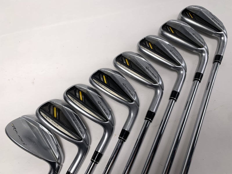 TaylorMade RocketBladez Iron Set 4-PW+AW RocketFuel Stiff Steel Mens RH