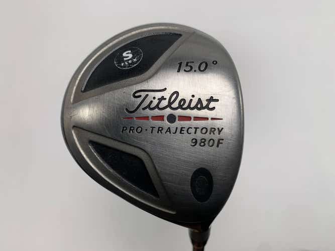 Titleist 980 F 3 Fairway Wood 15* 4375 Stiff Graphite Mens RH