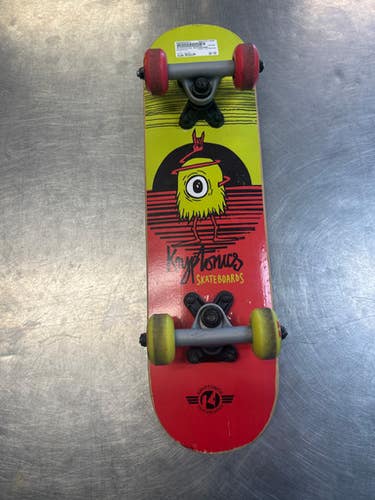 Used Kryptonics SKATEBOARD Complete Skateboard Yellow Regular 11868-S000063973