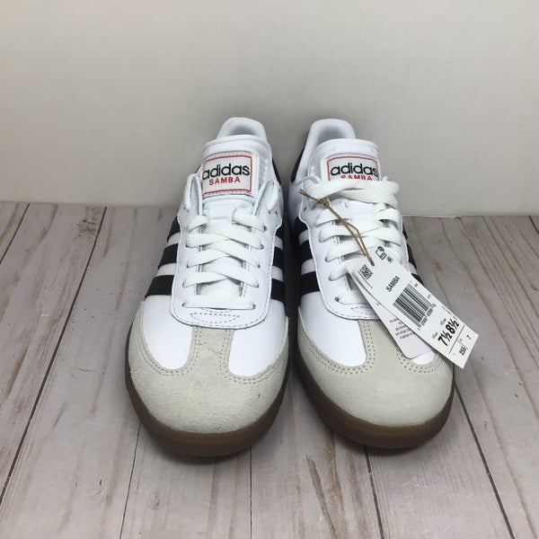 Adidas Samba Unisex Soccer Sneakers Size 7.5M 8.5W White Black(Used)