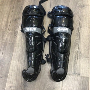 All Star System 7 Axis Youth Catcher's Leg Guard Age 9-12 Black (Used)