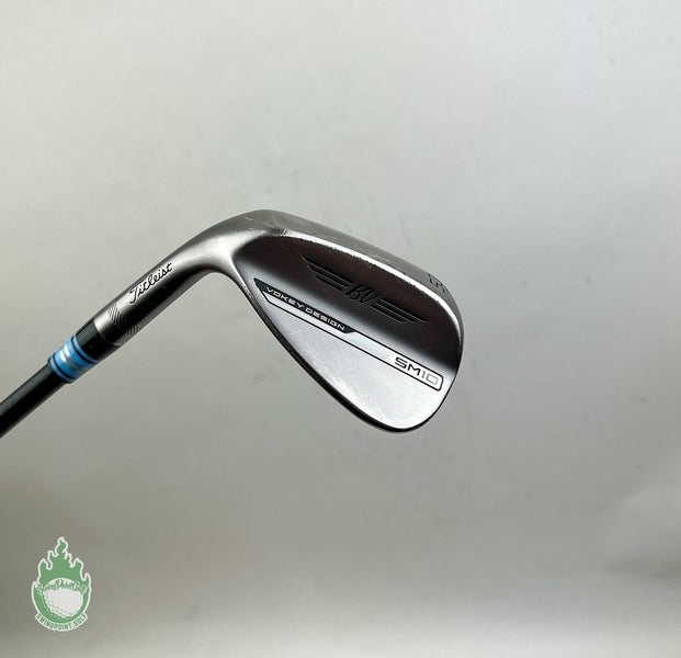 LH Titleist Vokey SM10 Nickel F Grind Wedge 50*-08 Stiff Flex Graphite Golf