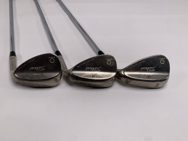 Titleist Vokey Spin Milled SM4 Chrome Wedge Set 50* 8 | 54* 11 | 58* 6 Mens RH