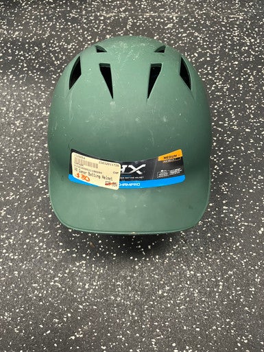 Used Champro HX GAMER Batting Helmet No Mask Green MD 11849-S000029609