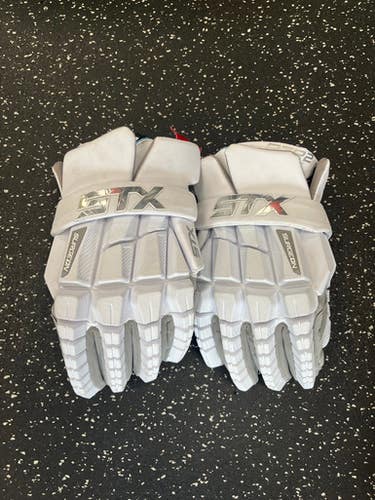 Used STX RZR2 SURGEON Lacrosse Gloves Mens White XL 11849-S000029585