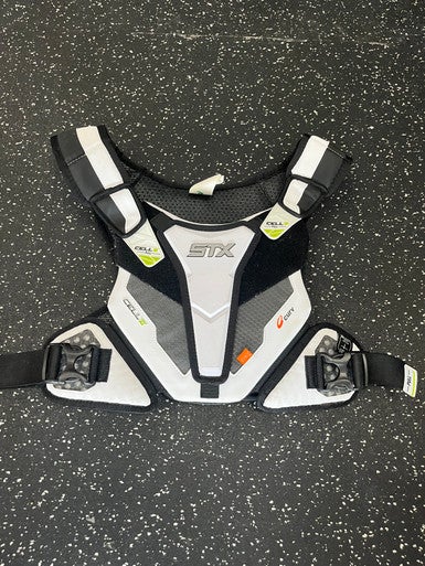 Used STX CELL VI Lacrosse Shoulder Pads White LG 11849-S000029584