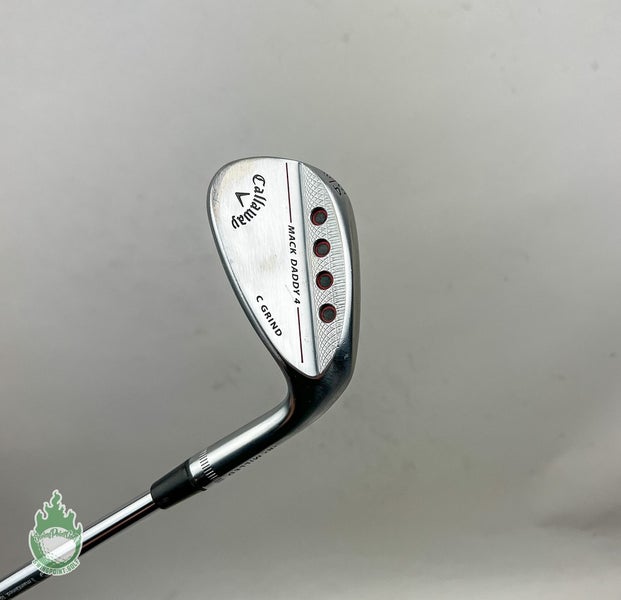 Used Callaway Mack Daddy 4 Milled Chrome Wedge 54*-08 C Grind Stiff Steel Golf