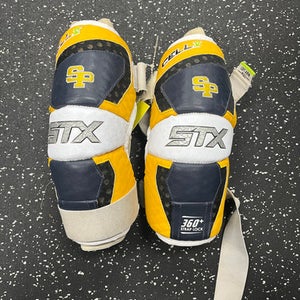Used STX CELL V St. Pauls Lacrosse Arm Pads/Guards Gold SM 11849-S000027966