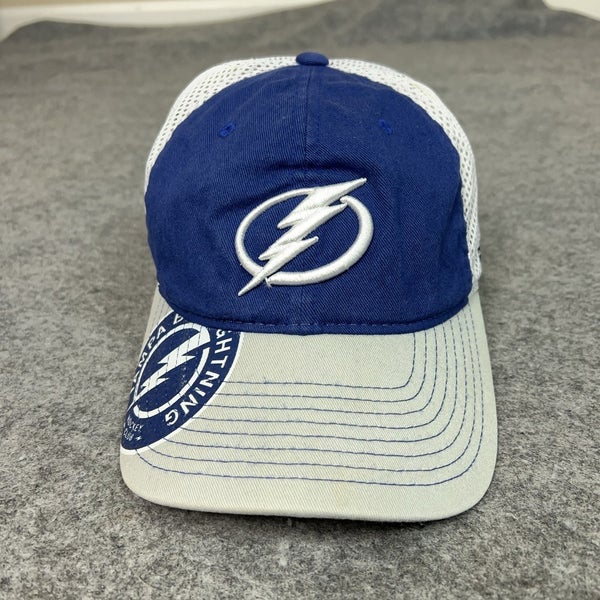 Tampa Bay Lightning Hat Cap Fitted Mens Small Blue White NHL Hockey Reebok Mesh