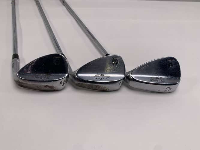 Titleist Vokey SM5 Tour Chrome Wedge Set 50* 8 54* 10 58* 8 Wedge Steel Mens RH