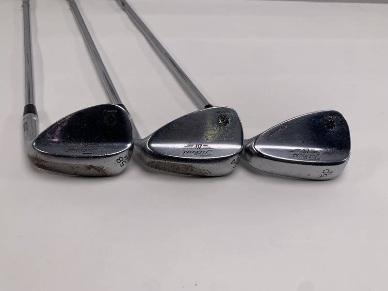 Titleist Vokey SM5 Tour Chrome Wedge Set 50* 8 54* 10 58* 8 Wedge Steel Mens RH