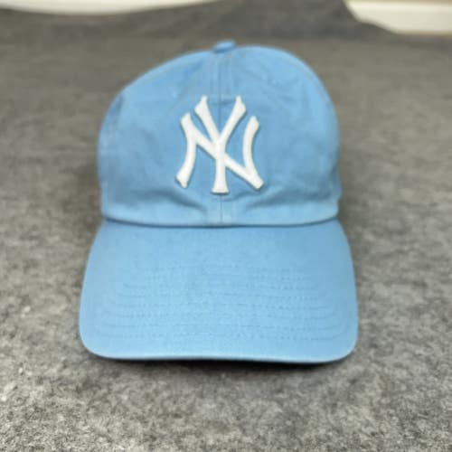 New York Yankees Hat Cap Strap Back Mens Light Blue White MLB Baseball NY OSFA
