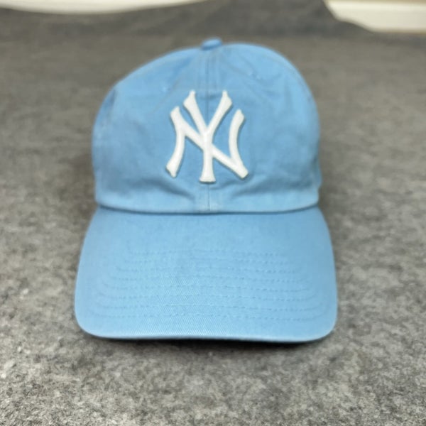 New York Yankees Hat Cap Strap Back Mens Light Blue White MLB Baseball NY OSFA